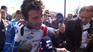 Thibaut Pinot  interview darrivée  4e étape  Critérium du Dauphiné 2019 [upl. by Nissa]