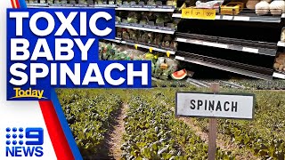 Potentially hallucinogenic spinach recall hits fourth supermarket and state  9 News Australia [upl. by Atterg]