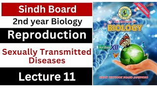 sexually transmitted diseases STDs  reproduction  class 12 biology Sindh board New book [upl. by Haakon288]