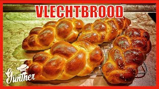 Vlechtbrood 4 strengen  KOKEN MET GUNTHER [upl. by Nonnair]