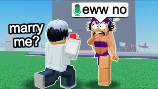 PROPOSING To Random EGIRLS In Roblox VOICE CHAT [upl. by Goodspeed]