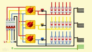 3 phase manual changeover selector switch connection [upl. by Araiet]