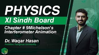 Michelsons Interferometer Animation  Sindh Board  Dr Waqar  My Inter Academy [upl. by Esoranna]