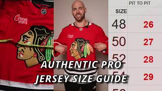 Fanatics NHL Authentic Pro Jersey Size Guide  Live Measurements 4858 [upl. by Caddaric]