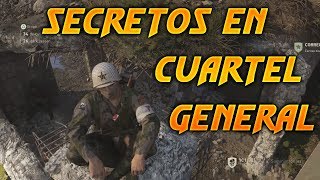 SECRETOS CUARTEL GENERAL EN COD WWII CALL OF DUTY  WORLD WAR 2 [upl. by Megan]