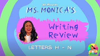 Preschool Writing amp Tracing Review  Letters H  N Part 2 [upl. by Egrog]