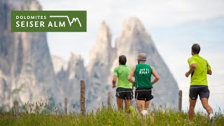 Alpe di Siusi  Seiser Alm Half Marathon [upl. by Droffats]