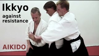 Aikido technique IKKYO against resistance and in henkawaza by Stefan Stenudd in 2008 [upl. by Aleakim]