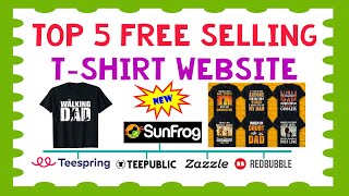 Top 5 BEST Free Selling TShirt Website Print OnDemand Tutorial in Bangla [upl. by Eirrak]