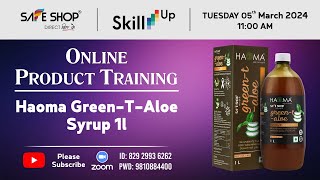 Haoma GreenTAloe Syrup  SAFESHOP  SAFE SHOP INDIA [upl. by Aillicec]