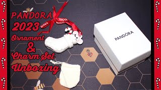 Pandora 2023 Ornament amp Charm Set Unboxing [upl. by Ecined]