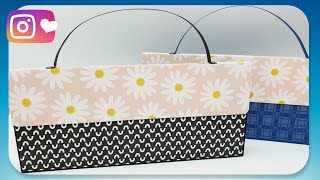 Anleitung Große flache Handtasche mit Stampin Up │ Clutch basteln [upl. by Faith445]