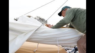 Furling a Catboat Sail [upl. by Ennaeus835]