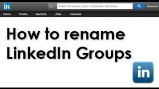 How to rename LinkedIn Groups [upl. by Clio]