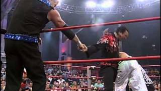 Turning Point 2004 Hall Nash and Jarrett vs Jeff Hardy and AJ Styles with Randy Savage [upl. by Novyar]