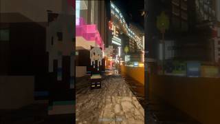 Im trying to add npcs into the city 😂 minecraft cyberpunk relaxing [upl. by Raynell]