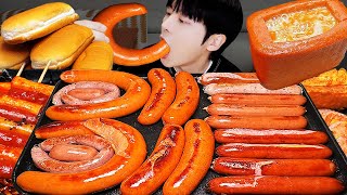 ASMR MUKBANG  직접 만든 킬바사 소세지 통 스팸 계란말이 먹방 amp 레시피 FRIED SAUSAGE AND FIRE NOODLES EATING [upl. by Olumor779]