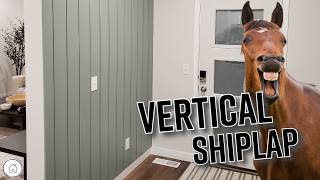 How to install vertical shiplap  DIY REAL shiplap [upl. by Norrat]