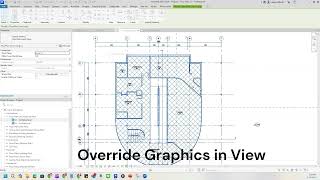 Revit Override Graphics in View การทำให้เส้น AutoCAD ให้เป็นสีที่ต้องการ [upl. by Arie]