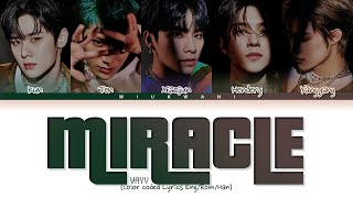 WAYV Miracle Lyrics 웨이셔브이 Miracle 가사 color coded lyrics [upl. by Modestine]