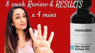 Minimalist Hair Growth Actives Review 8 Weeks Live Result My Honest Opinion on Hair fall amp Growth [upl. by Mehsah369]