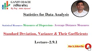 Lecture 291 Standard Deviation amp Variance with their Coefficient  SD amp Coefficient of Variance [upl. by Nnaed895]