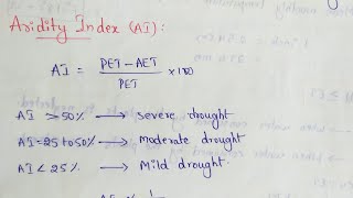 Aridity Index In Hydrology  Aridity Index In Evapotranspiration [upl. by Nivlem]