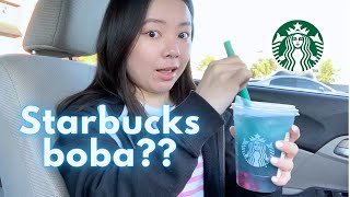 Starbucks has boba now NEW Summer Berry Lemonade Refresher  Lavender Oatmilk Chill  Taste Test [upl. by Eelan278]