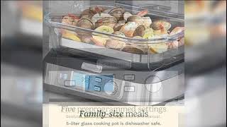 Cuisinart STM1000 Cook Fresh Digital Glass Steamer One Size Stainless Steel [upl. by Koran505]