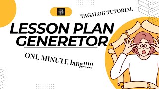 Lesson Plan Generator in a minute  DLL [upl. by Nlocnil725]