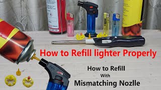 How to refill Gas LighterHow to refill Cigarette Lighter How to refill Lighter [upl. by Ainod]