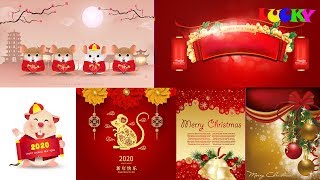 Tổng hợp file vectorpsd thiết kế banneredit video cho dịp noel và năm mới tết 2020  LUCKY [upl. by Faustine111]