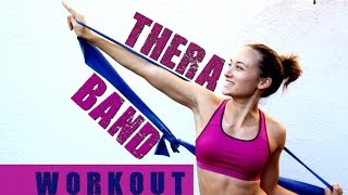 Theraband Übungen  Gummiband Workout  Gelenkschonend den ganzen Körper trainieren  Frauenfitness [upl. by Madonia8]