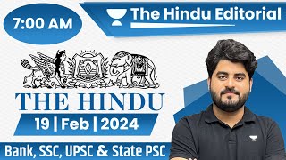 19 Feb 2024  The Hindu Analysis  The Hindu Editorial  Editorial by Vishal sir  Bank  SSC  UPSC [upl. by Dempster]