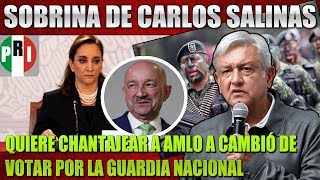 SOBRINA DE CARLOS SALINAS CHANTAJEA A AMLO PARA VOTAR POR LA GUARDIA NACIONAL [upl. by Akiemahs]