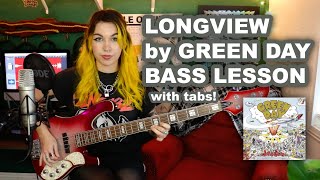 Longview by Green Day  Bass Lesson WITH TABS  Full Song Tutorial [upl. by Idell]