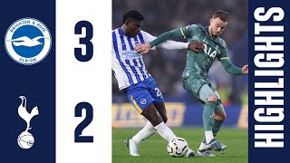 Brighton 32 Tottenham Hotspur  PREMIER LEAGUE HIGHLIGHTS [upl. by Enillebyam664]