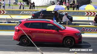 Ateca Cupra vs Audi RS3 y Leon Cupra  Drag Racing [upl. by Akiwak813]