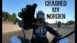 I CRASHED MY HUSQVARNA NORDEN 901 EXPEDITION [upl. by Anicnarf]