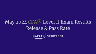 May 2024 CFA® Level II Exam Results Release amp Pass Rate [upl. by Okiek]