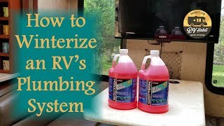 Winterizing an RVs Plumbing Water System  How to winterize RV amp Trailer Air amp Antifreeze [upl. by Acinemod907]