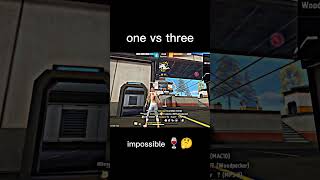 Impossible 🍷 1 vs 3 cs rankfffreefire viralyoutubeviralvideobattleroyalegame song newsong [upl. by Ennoirb]