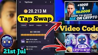 Tapswap Code Make 10x On Crypto  Crypto Currency Mining on telegram [upl. by Nitsuga580]