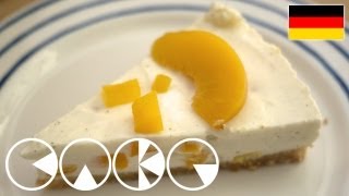 FRISCHKÄSEPFIRSICHTORTE Rezept [upl. by Oirtemed]