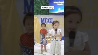 Araw Gabi MCGI song cover zyra amp Zialove mcgi trend mcgiknows kidsinging kNC [upl. by Eellac]