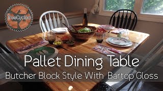 Dining Table Made From Pallets [upl. by Girardo634]