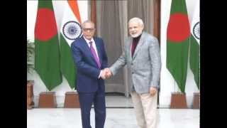 PM Modi meets the Bangladesh President Abdul Hamid at Hyderabad House [upl. by Melinda]