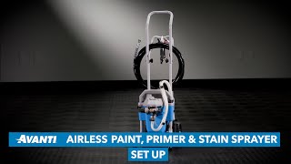 Avanti Airless Paint Primer amp Stain Sprayer Kit Set Up [upl. by Eenwahs]