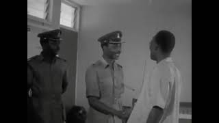 Obafemi Awolowo Released  Arrival in Lagos  Met By Lt Col Gowon amp Lt Col Muhammed  Aug 1966 [upl. by Fennessy518]