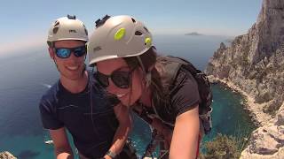 Climbing Calanque du Devenson  Grande voie du Baou Rouge 2017 4K [upl. by Ellenrahs871]